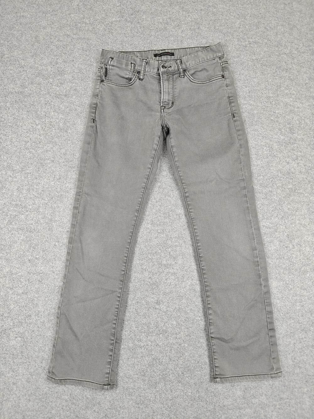 John Varvatos J306R3B Jeans Mens 29 Gray Slim Straight Stretch Denim Pants